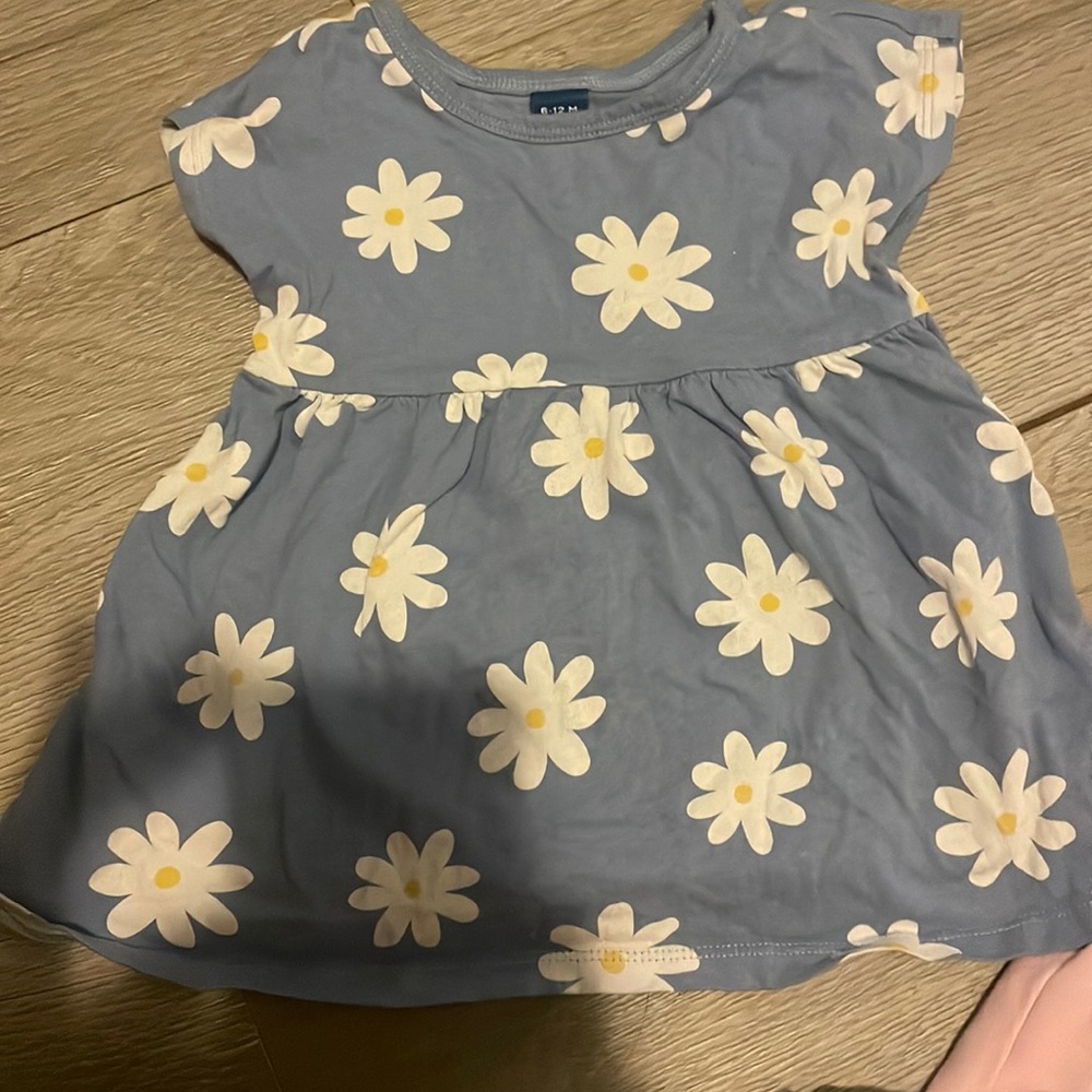 Ld navy flower dress 6-12 months